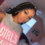 Box Braids With White Cord and Beads