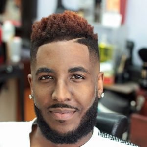 Subtle Reddish Brown Juice Box Fade