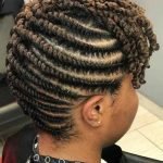 Flat Twist Updo With Twisted Bangs
