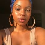 Blue Patterned Head Wrap