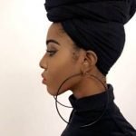 High Black Head Wrap