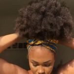 High Puff With Head Wrap