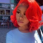 Red Side Part Bob Weave