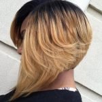 Stacked Blonde Ombre Sew-In Bob