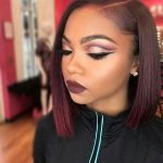 Straight Burgundy Bob Weave
