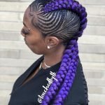 Blue Mohawk Braids