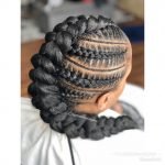 Chunky Mohawk Braid with Cornrows