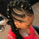 Fancy Mohawk Braids With Beads