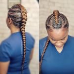 Golden Brown Mohawk Braids