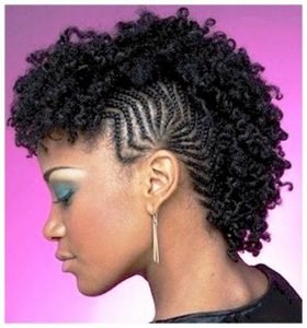 Mohawk Braids With Curls