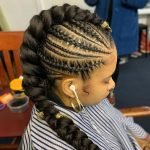 Mohawk Braids With Gold Beads