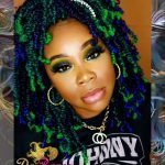 Black Blue and Green Spring Twists