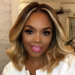 Middle Part Wig With Blonde Highlights