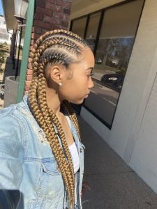Blonde Feed In Braids