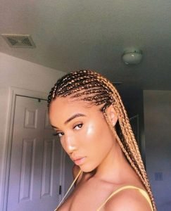 Golden Blonde Fulani Braids