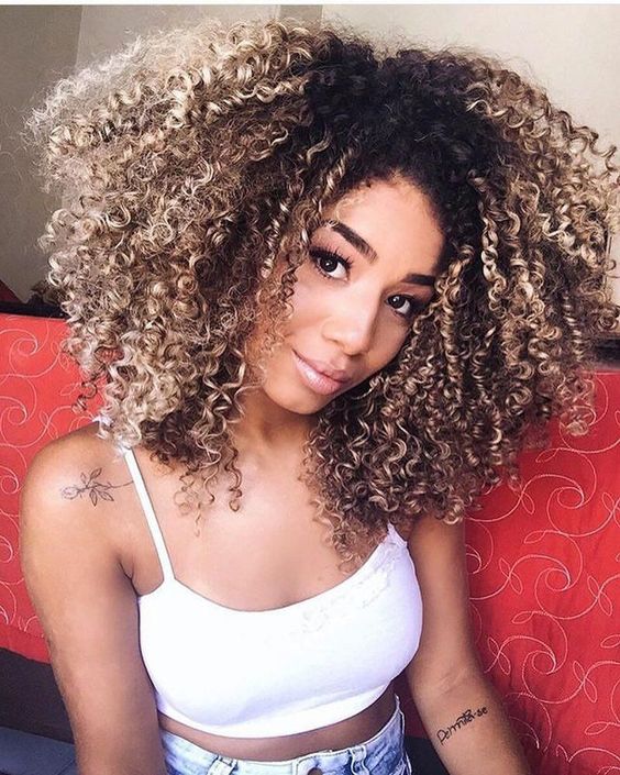 Ombre Blonde Curls | Black hair tribe