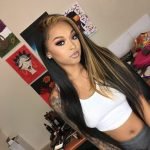 blonde side part half sew in