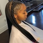half cornrows and half sew in