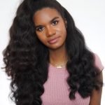 half up half down blow out with extensions