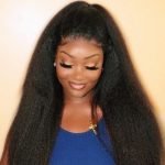 kinky straight sew in ponytail