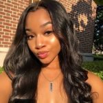 middle part half sew in with waves