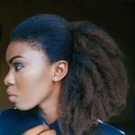 pulled back blown out hair