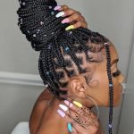 rubber-band-box-braids-in-a-bun-with-colorful-beads