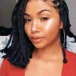 shoulder length box braids using rubber band method