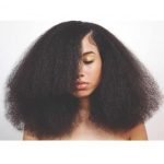 side part blowed dry afro