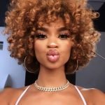 brown quick weave with perm rod curls