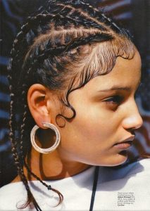 cornrows with long baby hairs