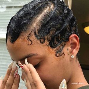 finger waves with laid edges