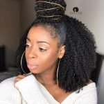 half up bun with edges