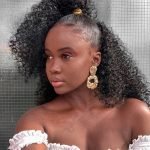 half up half down with defined curls