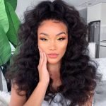 half up half down with loose wave