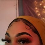 laid edges under headscarf