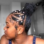 rubber band bun with baby hair