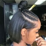 Blunt Cut Half Up Half Down Sew In Black Hair Tribe