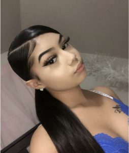 side part ponytail with baby hair