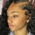 side part with baby hair