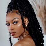 butterfly locs in high ponytail