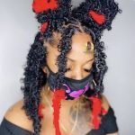 fire engine red tips on butterfly locs