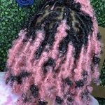 pink tipped butterfly locs
