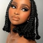 chunky short box braids