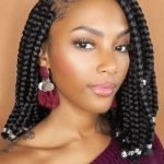 side box braids and beads