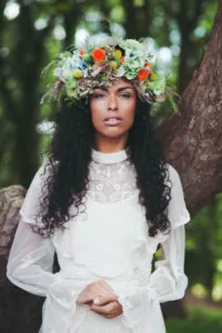 Flower Crowns wedding hairstyle