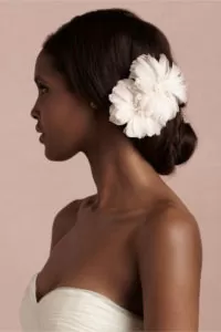 Low Updo and Flowers