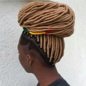 beehive bun yarn braids