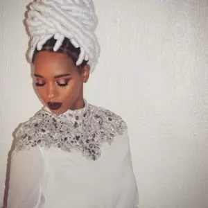 white yarn braids