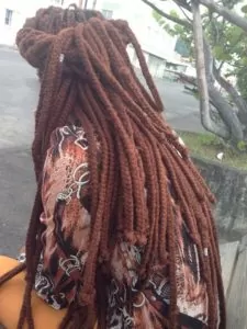 brown yarn braids